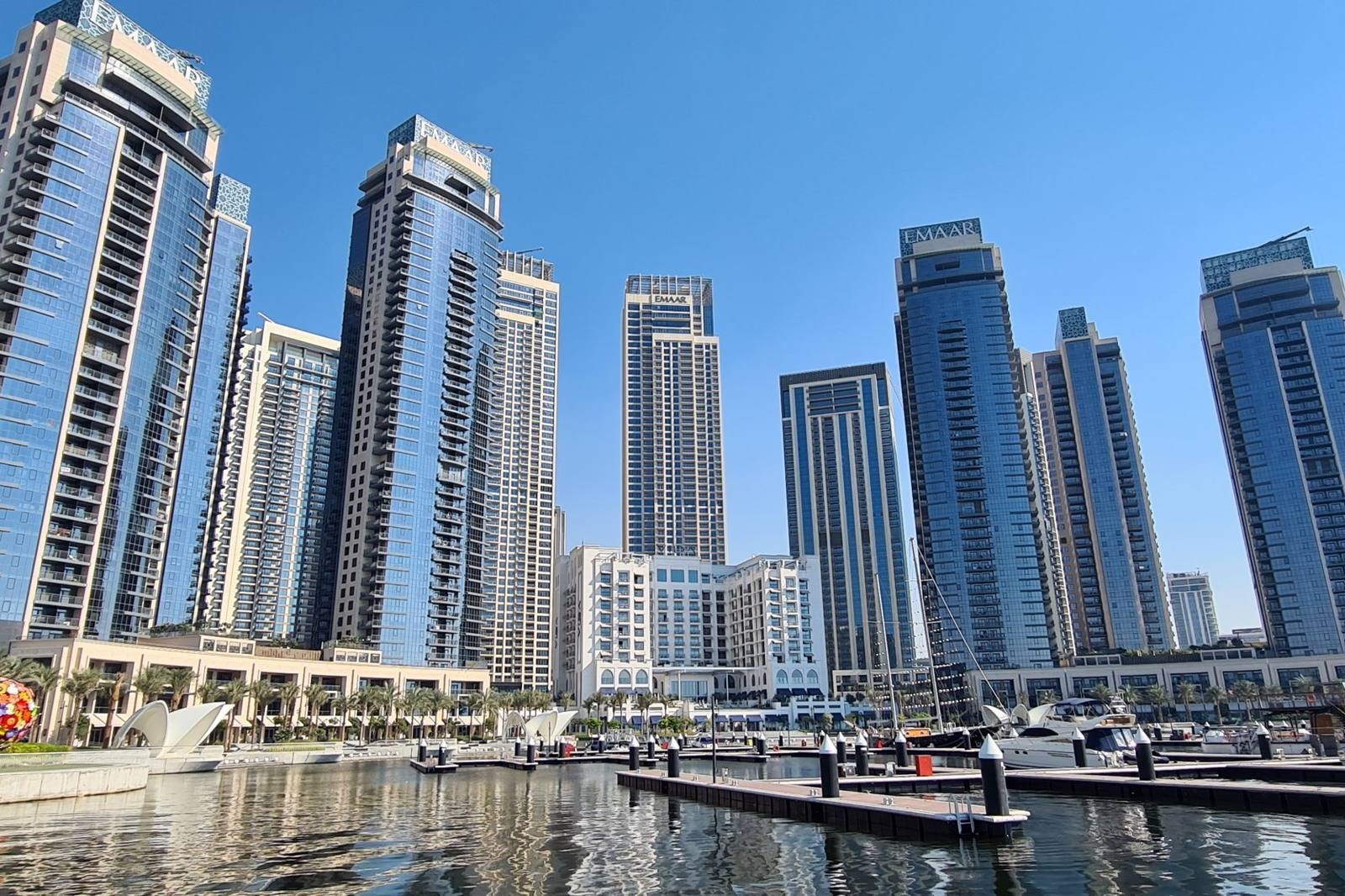 Dubai Creek Harbour towers at the waterfront