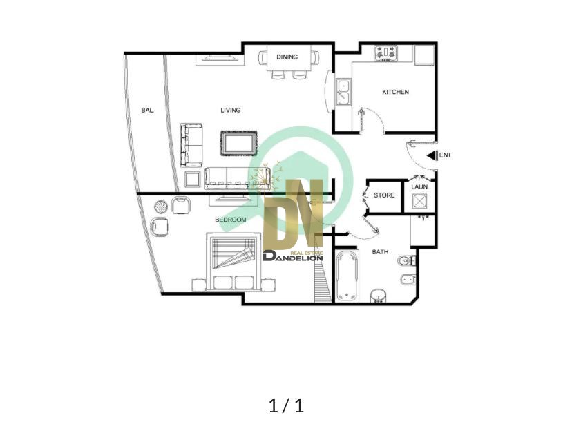 1 BR Apartment for sale in Dubai Marina — صورة 8 من 9